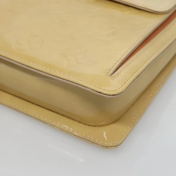 LOUIS VUITTON Monogram Vernis Motto Accessory Pouch Beige M91136 LV Auth ep9462 - Picture 4 of 16